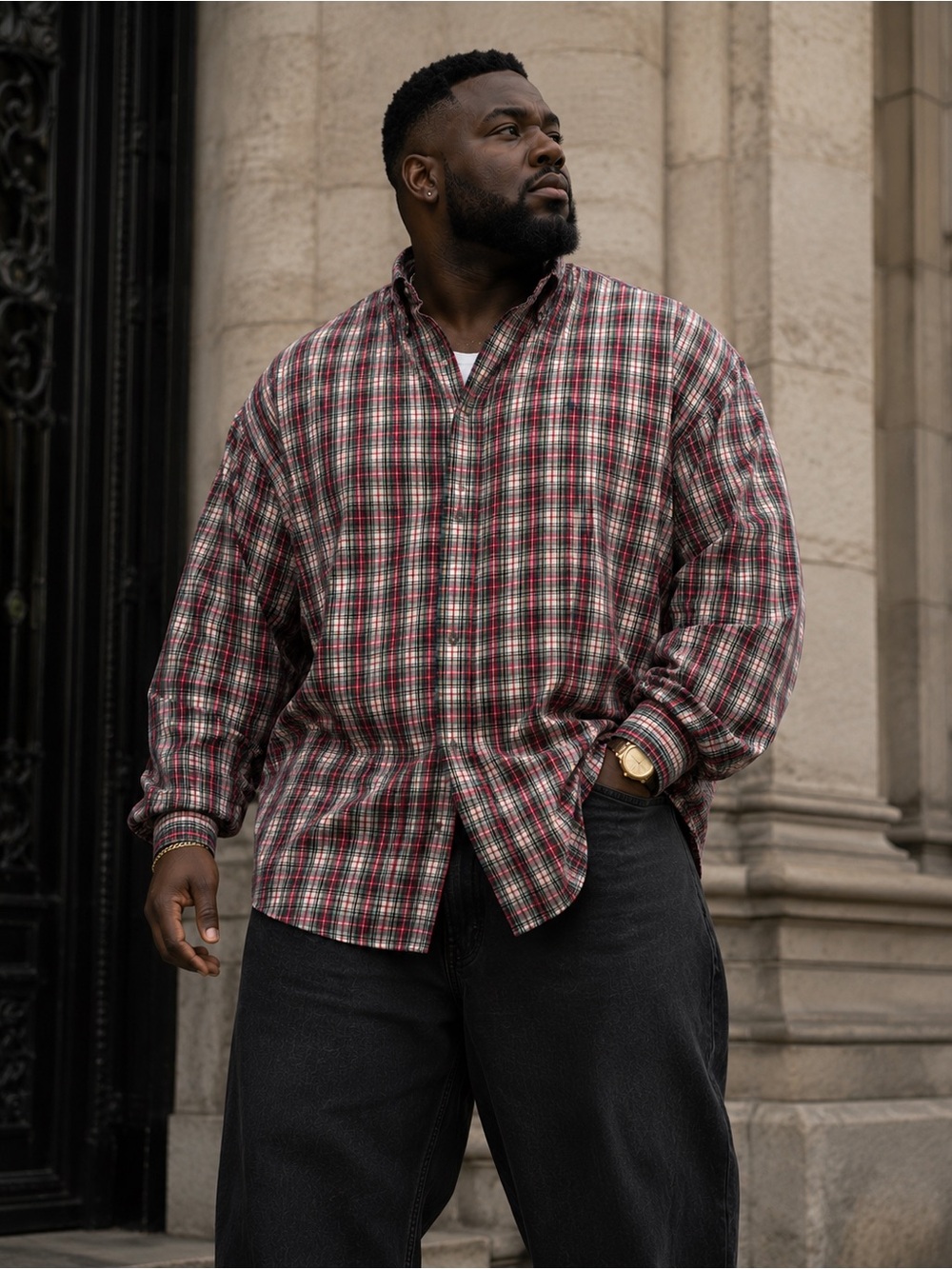 Polo by Ralph Lauren Red & Black Plaid Button-Down Shirt